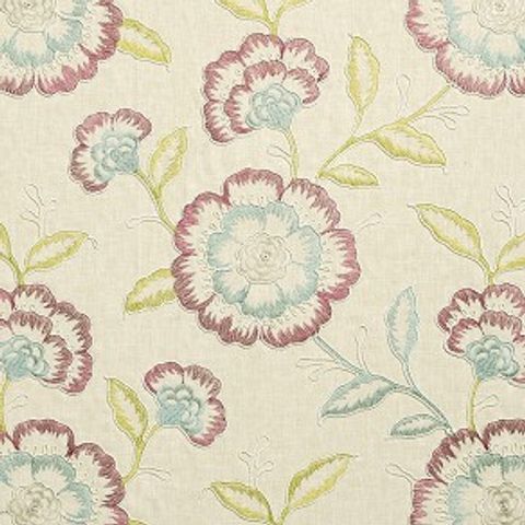 Clarke and Clarke Richmond Richmond Raspberry / Duckegg Made To Measure Curtain