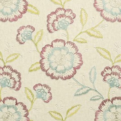 Richmond Raspberry / Duckegg Voile Fabric