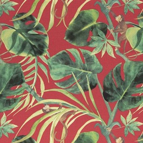 Monkey Business Rouge Upholstery Fabric