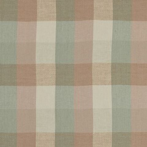Austin Check Mineral / Blush Upholstery Fabric