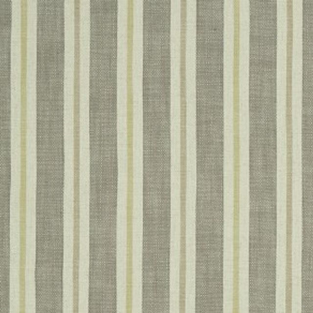 Clarke and Clarke Castle Garden Sackville Stripe Citron / Natural