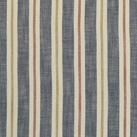 Sackville Stripe Midnight / Spice Upholstery Fabric