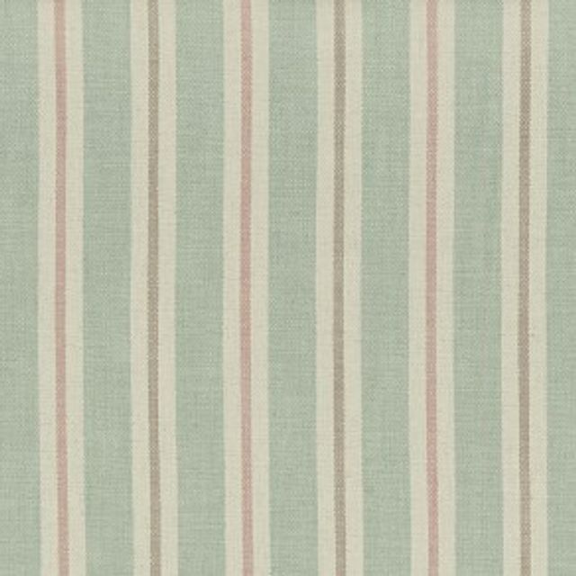 Clarke and Clarke Castle Garden Sackville Stripe Mineral / Blush