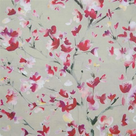 Belsay Raspberry Sand Voile Fabric