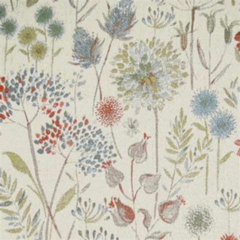 Flora Cream Autumn Voile Fabric