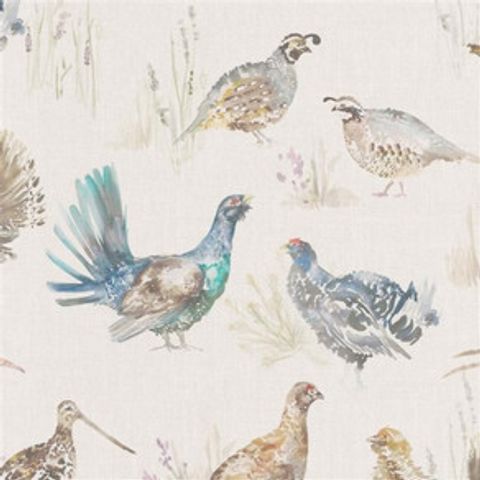 Game Birds Linen Voile Fabric