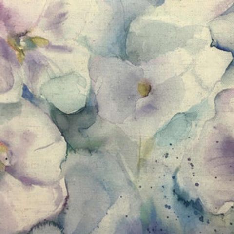 Isabela Violet Natural Voile Fabric