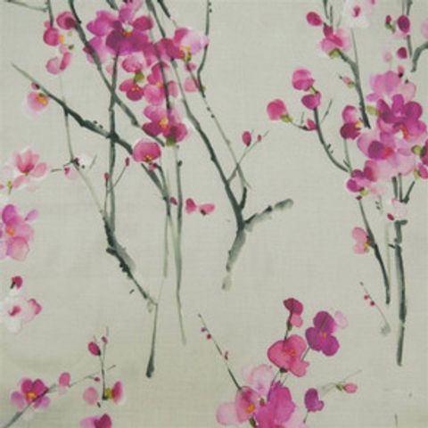 Seville Blossom Stone Voile Fabric