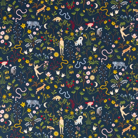 Garden of Eden Midnight Upholstery Fabric