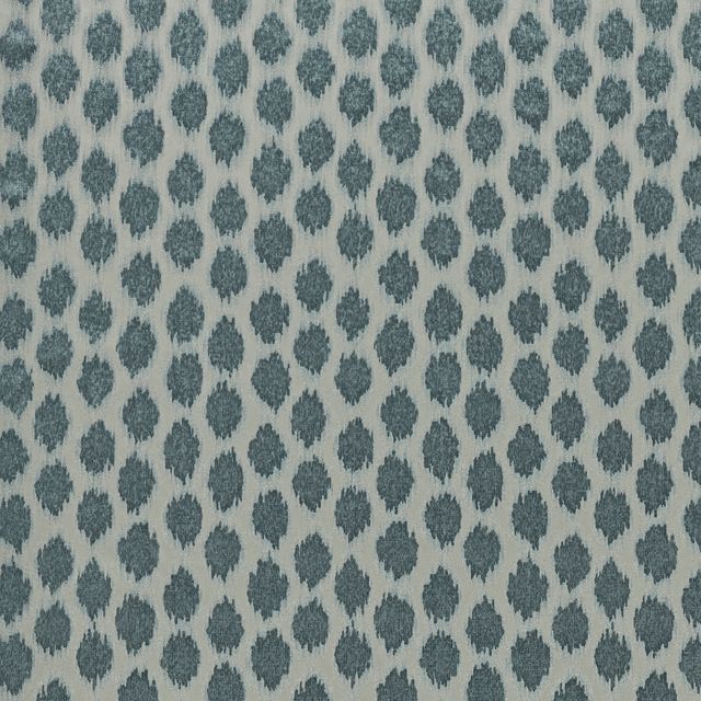 Zoffany Decorative Velvets Ikat Spot Blue Stone