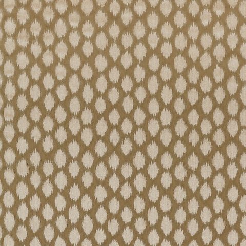 Ikat Spot Antique/Gold Voile Fabric