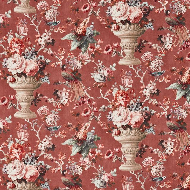 Clarence Cherry Upholstery Fabric