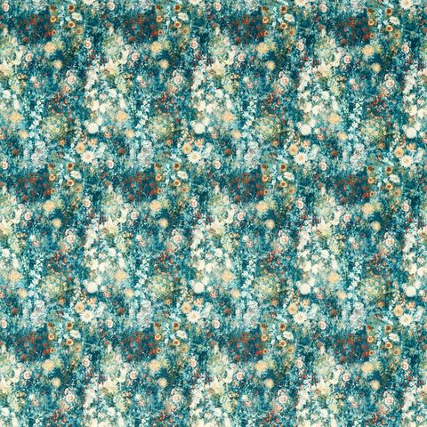 Rosedene Denim/Spice Upholstery Fabric