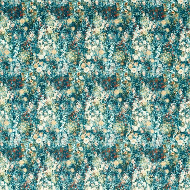 Rosedene Denim/Spice Upholstery Fabric