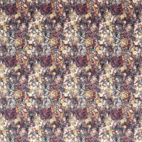 Rosedene Raspberry/Ochre Upholstery Fabric