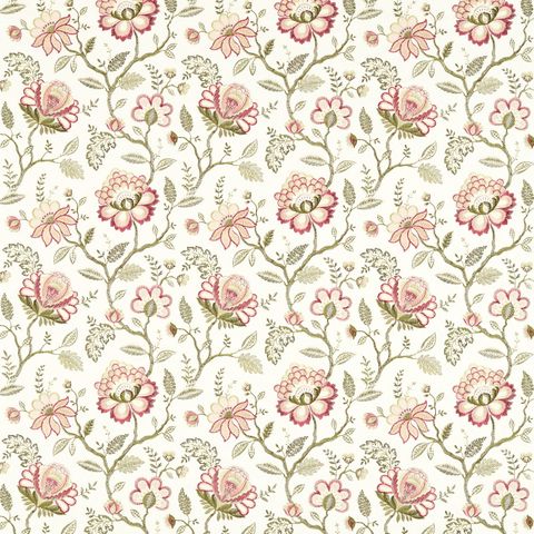 Adeline Blush/Raspberry Voile Fabric