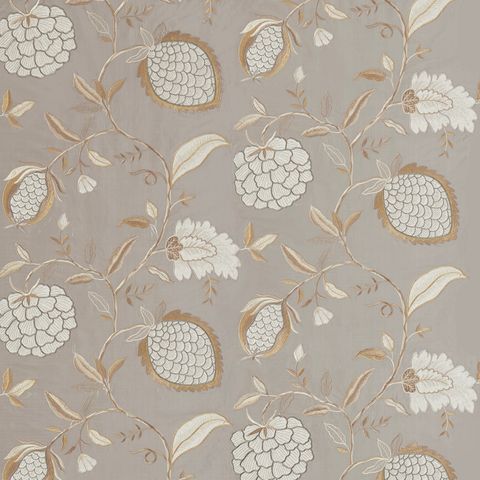 Pomegranate Tree Platinum Voile Fabric