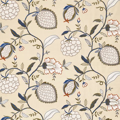 Pomegranate Tree Indienne Voile Fabric