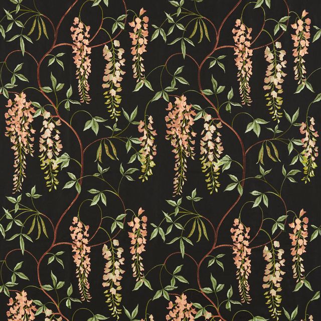 Sanderson Water Garden Laburnum Falls Ebony & Inkwood