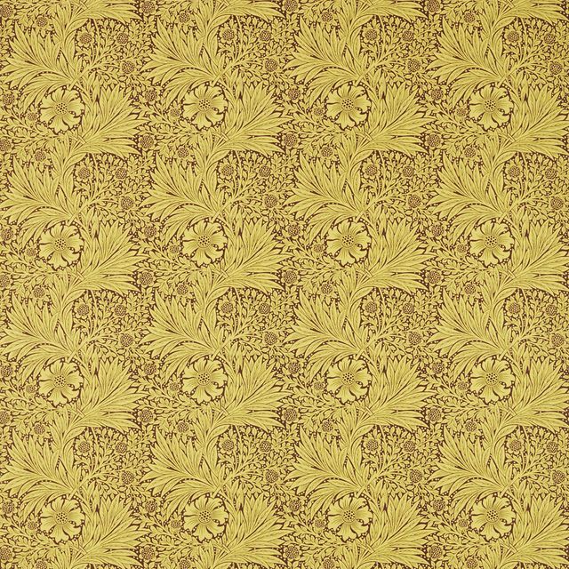 William Morris Cornubia Marigold Summer Yellow/Chocolate