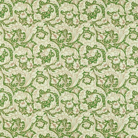 Bachelors Button Leaf Green/Sky Upholstery Fabric