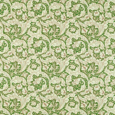 Bachelors Button Leaf Green/Sky Upholstery Fabric