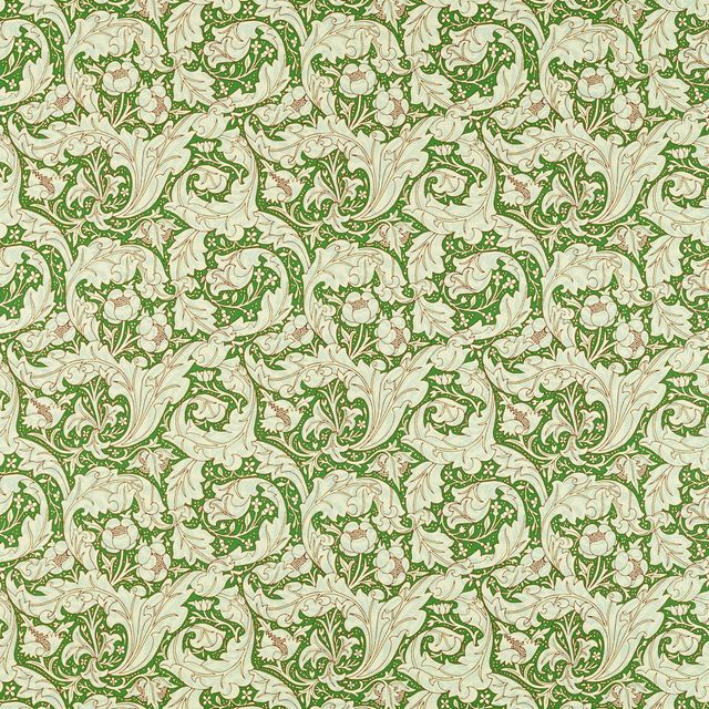 William Morris Cornubia Bachelors Button Leaf Green/Sky