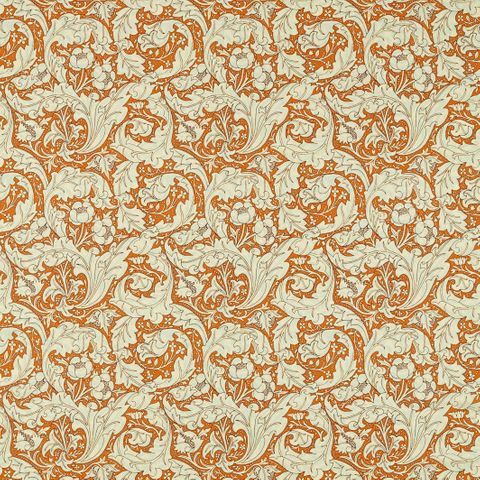 Bachelors Button Burnt Orange/Sky Upholstery Fabric