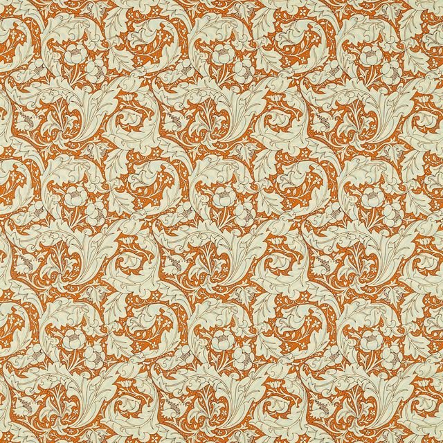William Morris Cornubia Bachelors Button Burnt Orange/Sky