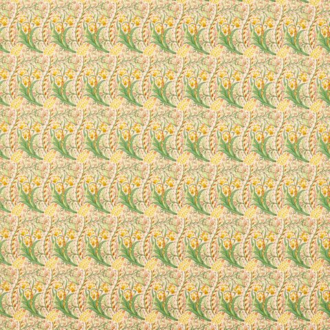 Daffodil Pink/Leaf Green Upholstery Fabric