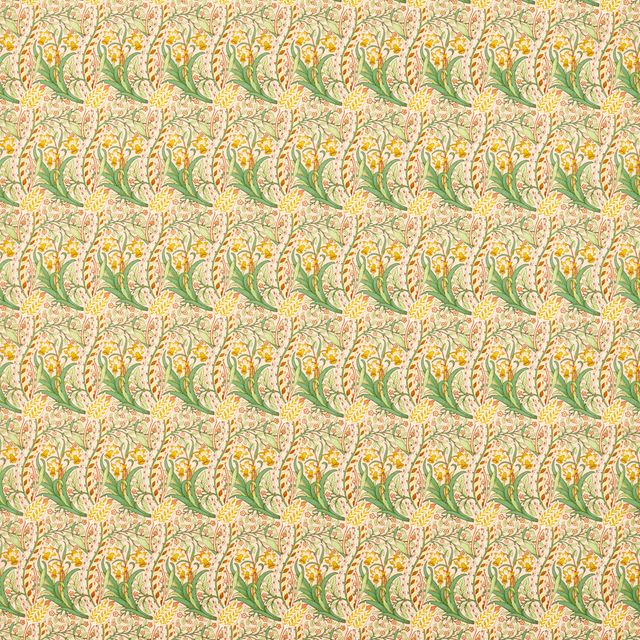 William Morris Cornubia Daffodil Pink/Leaf Green