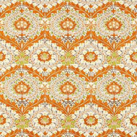 Merton Burnt Orange/Chartreuse Upholstery Fabric