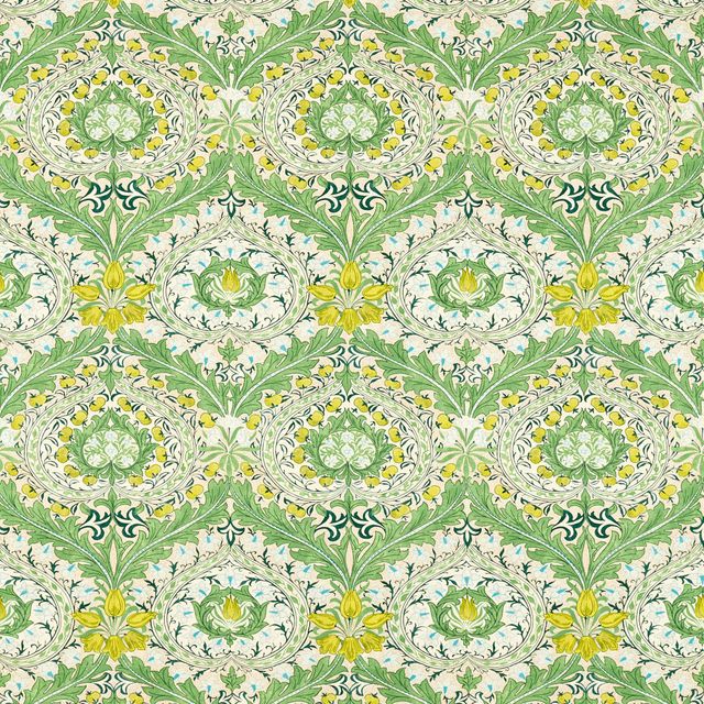 William Morris Cornubia Merton Leaf Green/Sky