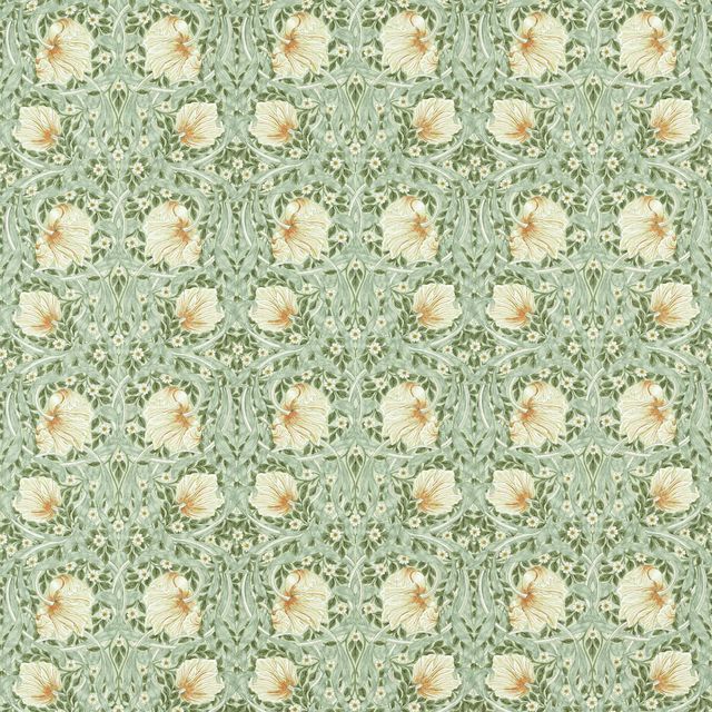 William Morris Simply Morris Pimpernel Bayleaf/Manilla Upholstery Fabric