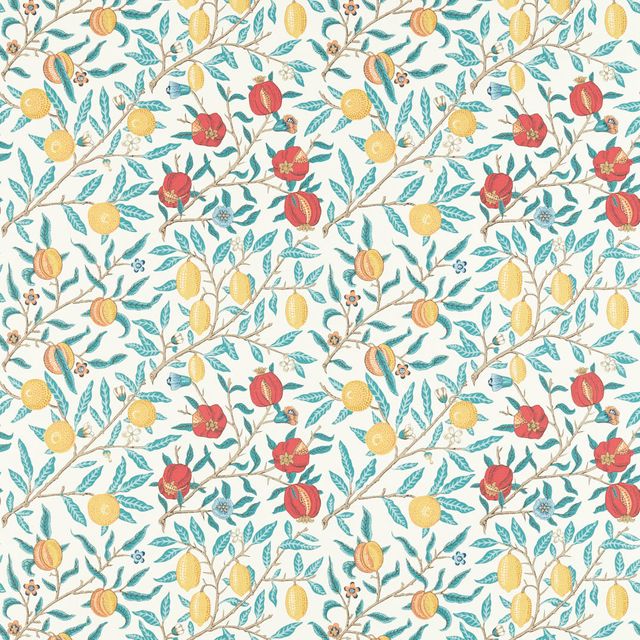 William Morris Simply Morris Fruit Green Indigo/Madder