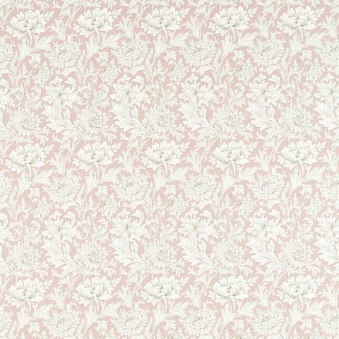Chrysanthemum Toile Cochineal Pink Upholstery Fabric
