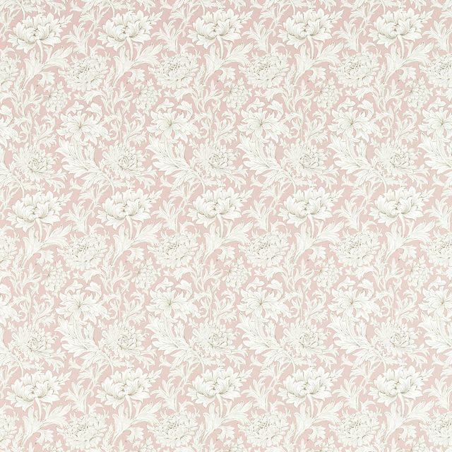 William Morris Simply Morris Chrysanthemum Toile Cochineal Pink