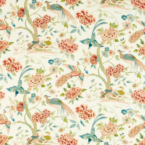 Indienne Peacock Cinnabar Red/ Olive