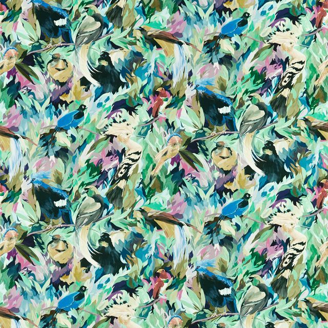 Harlequin Colour 1 Dance of Adornment Wilderness/ Nectar/ Pomegranate Upholstery Fabric