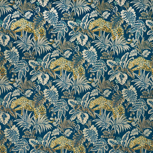 Prestigious Textiles Monsoon Leopard Indigo