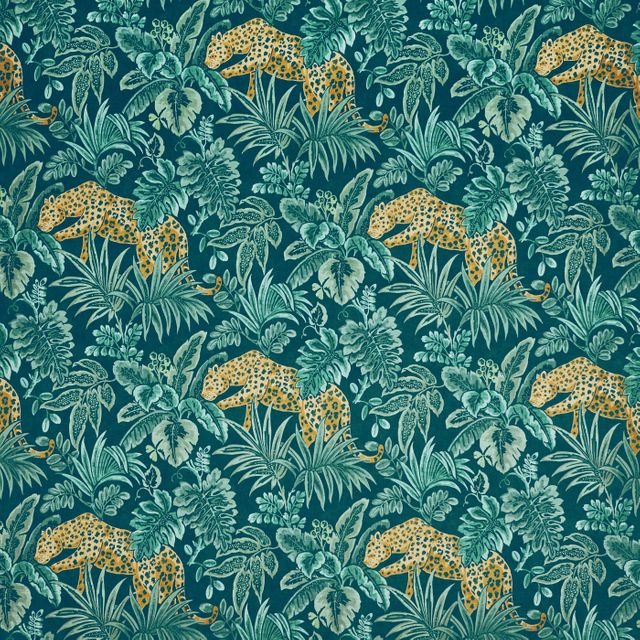 Prestigious Textiles Monsoon Leopard Ocean Upholstery Fabric