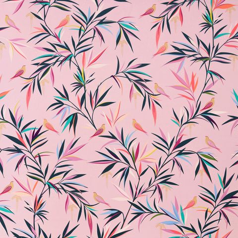 Bamboo Velvet Soft Pink Upholstery Fabric
