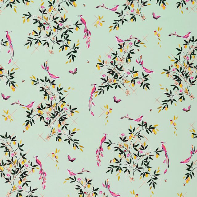 Sara Miller Sara Miller Volume 1 Bird and Trellis Sateen Duck Egg