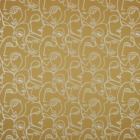 Henri Ochre Voile Fabric