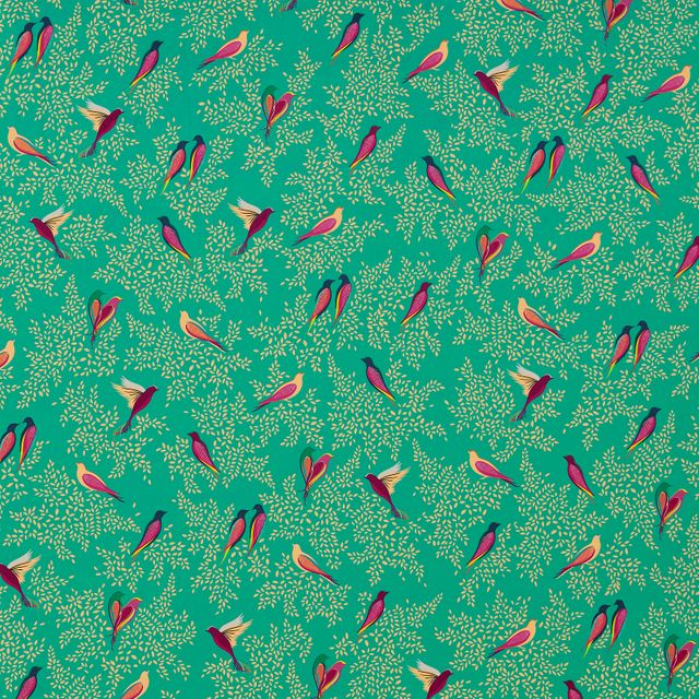 Green Birds Velvet