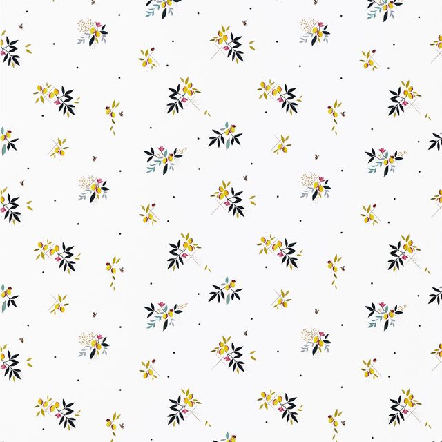 Sara Miller Sara Miller Volume 1 Lemon Cluster Sateen White