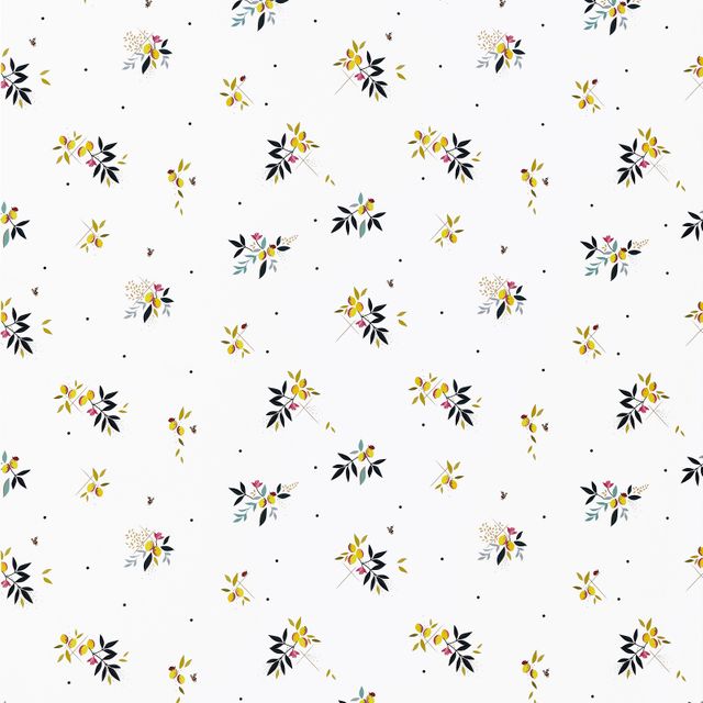 Sara Miller Sara Miller Volume 1 Lemon Cluster Sateen White