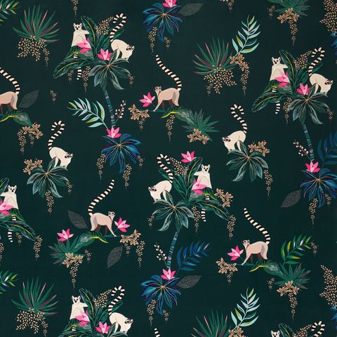 Lemur Velvet Forest Green Upholstery Fabric