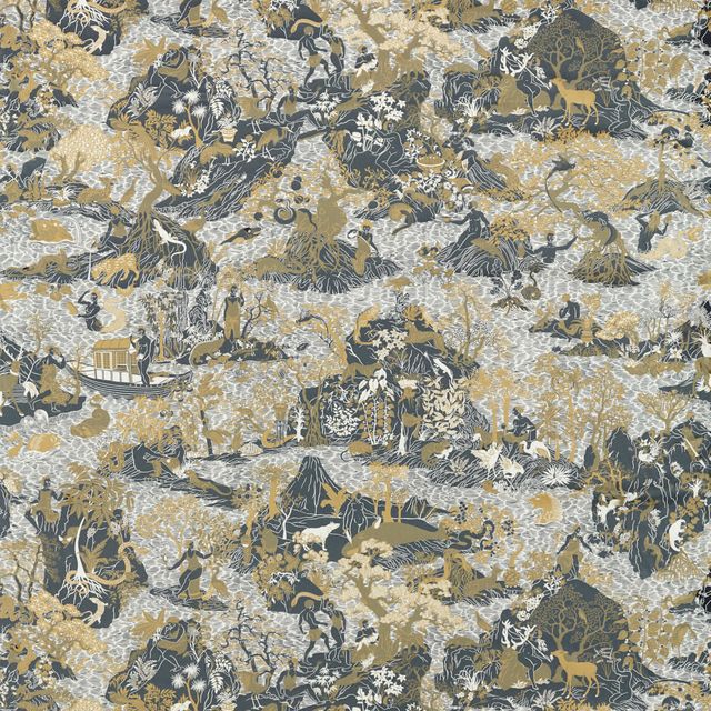 Zoffany Cotswolds Manor Avalonis Vine Black Gold