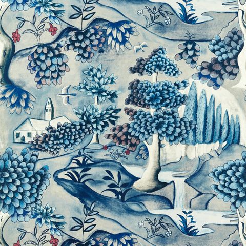 Verdure Indigo Made To Measure Roman Blind